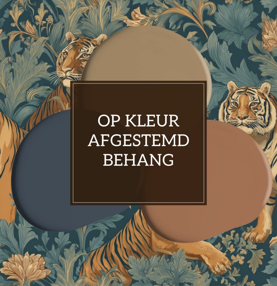 Kleurgecoördineerde behang